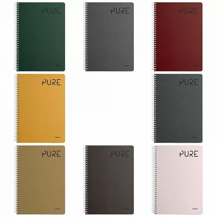 PURE Wirelock Notebook B5/17Χ25 4 Subjects 120 Sheets, in 8 colours