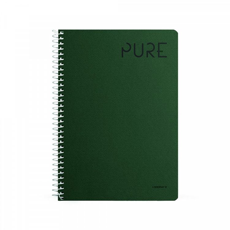 PURE Wirelock Notebook B5/17Χ25 4 Subjects 120 Sheets, in 8 colours