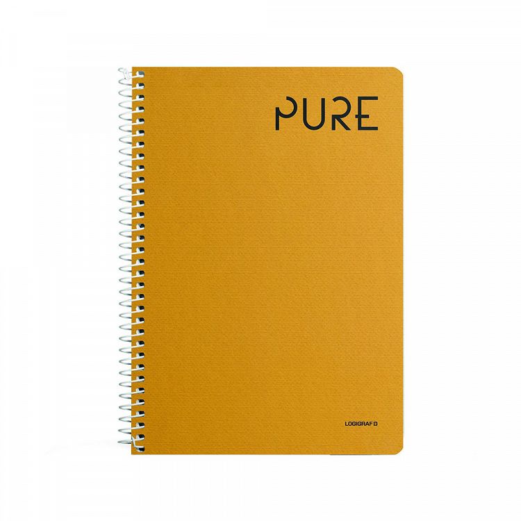 PURE Wirelock Notebook B5/17Χ25 4 Subjects 120 Sheets, in 8 colours