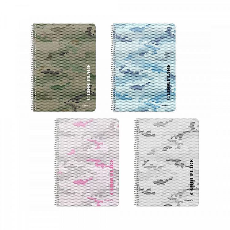 Notebook with Wirelock CAMOUFLAGE Khaki, 6 variations