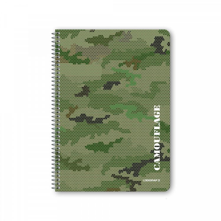 Notebook with Wirelock CAMOUFLAGE Khaki, 6 variations