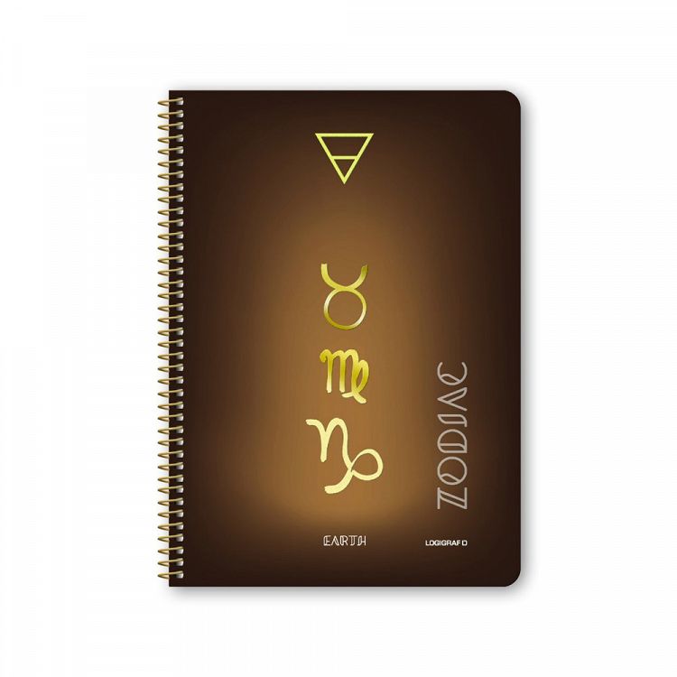 ZODIAC Wirelock Notebook B5/17Χ25 4 Subjects 120 Sheets, 4 covers