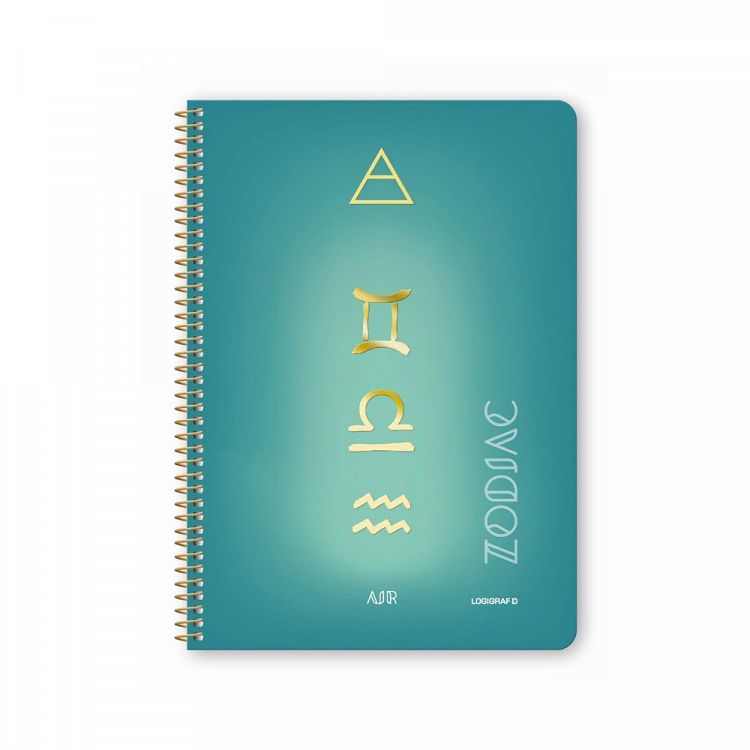 ZODIAC Wirelock Notebook B5/17Χ25 4 Subjects 120 Sheets, 4 covers