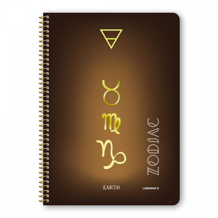 ZODIAC Wirelock Notebook B5/17Χ25 3 Subjects 90 Sheets, 4 covers