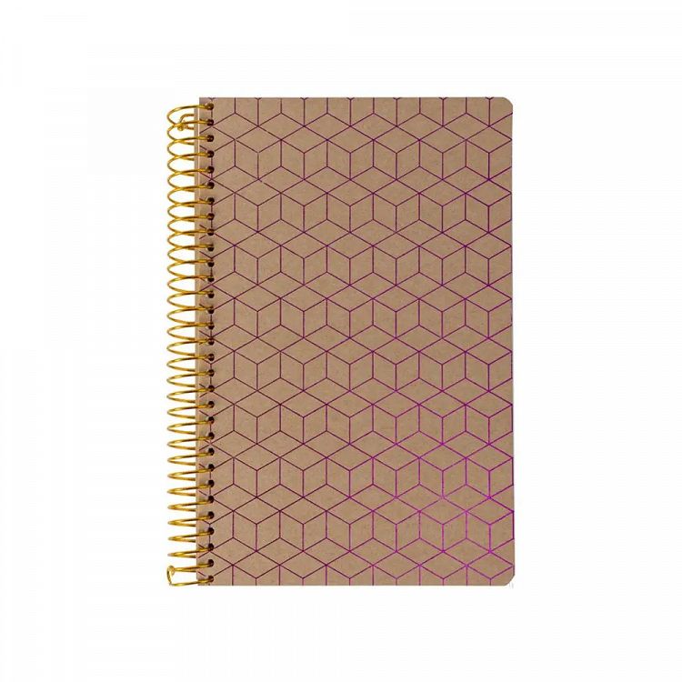 Notes Spiral line 13x20 LOGINOTES NATURAL Mangenta