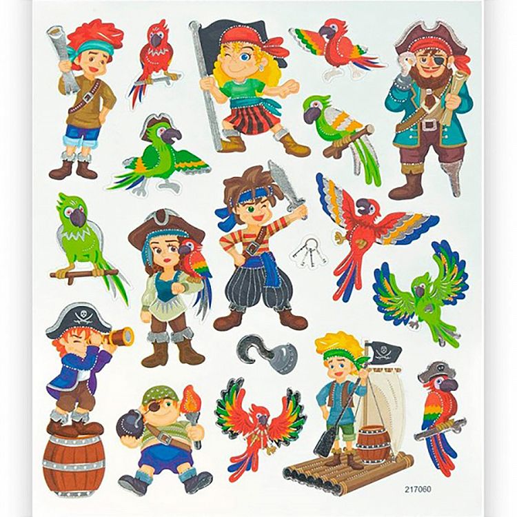 Set 49 Charming Stickers, 2 sheets 15Χ17cm PIRATES