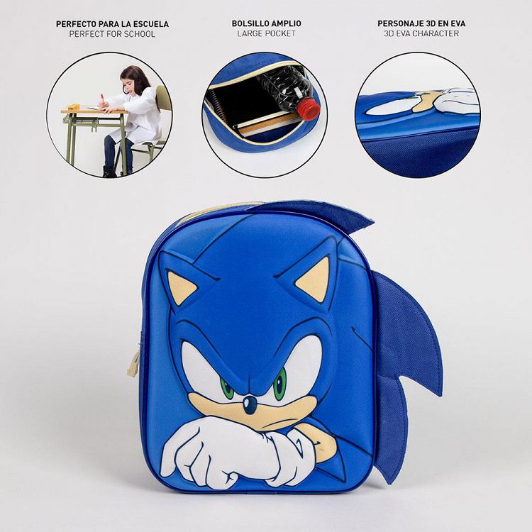 Stitch Kids Backpack 3D 27cm SONIC