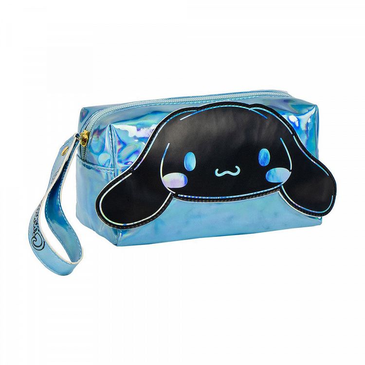 Light Blue Iridescent PU Toiletry Bag HELLO KITTY Cinnamon