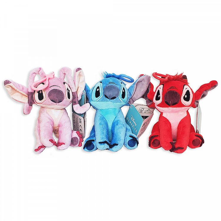 3D Plush Bag Clip 12cm DISNEY Lilo & Stitch in 3 colours