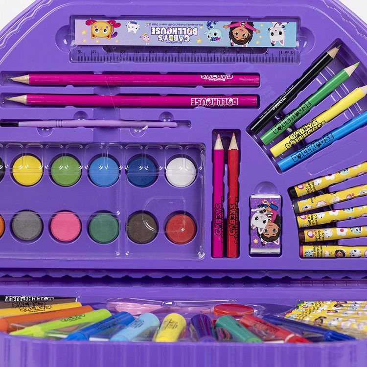 Colouring Set Briefcase 50pcs GABBY´S DOLLHOUSE