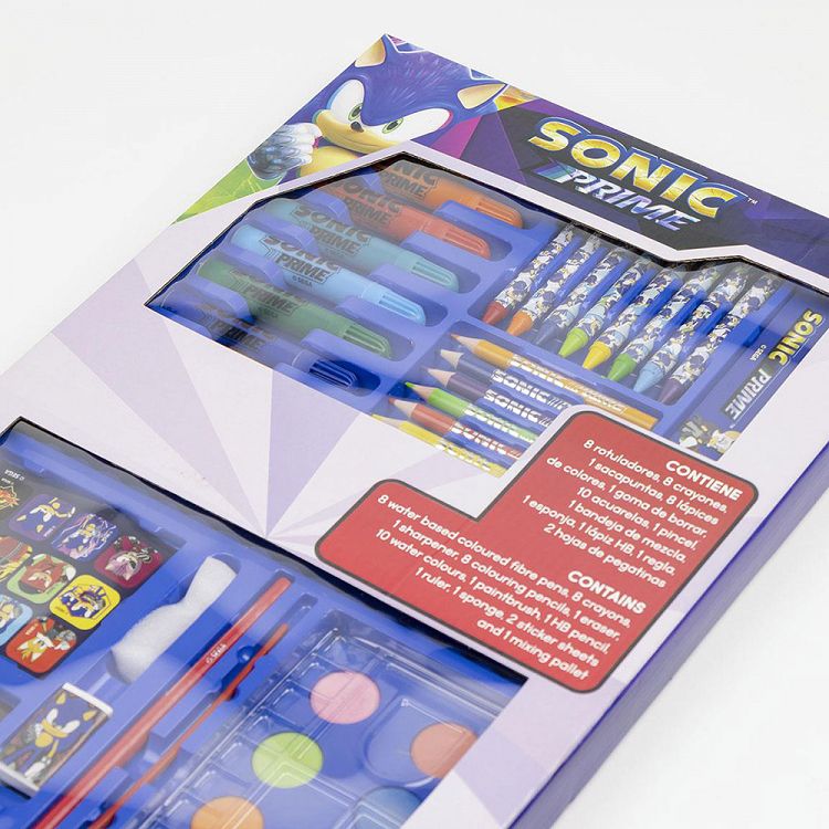 Colouring Stationery Set Briefcase 43pcs SONIC PRIME