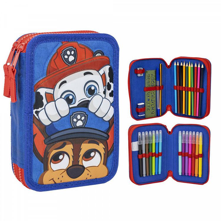 Pencil Case double with Accessories PAW PATROL