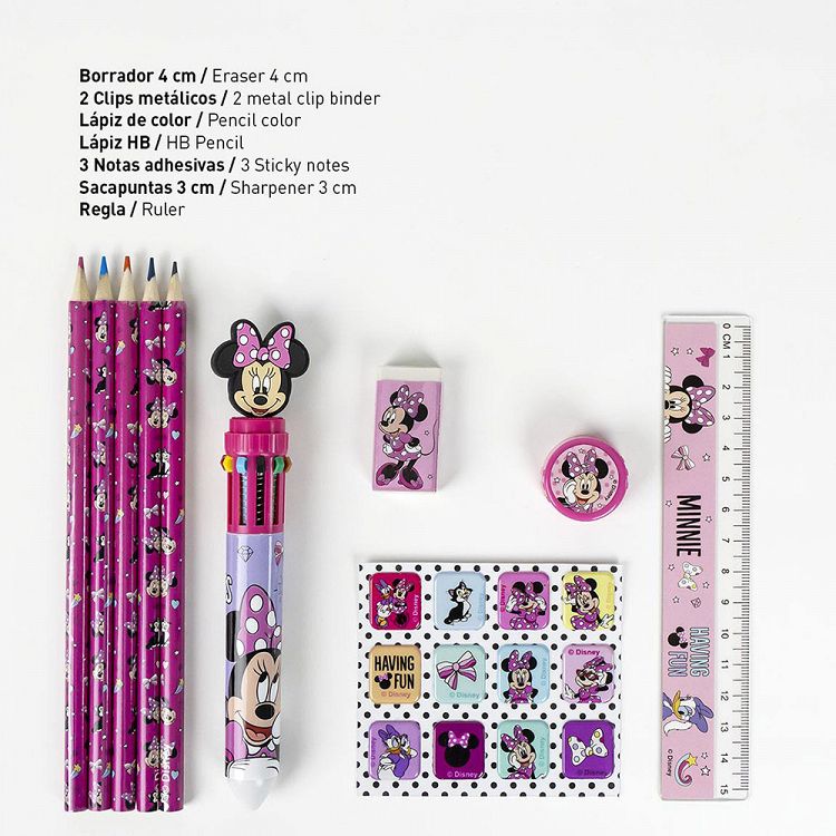 School Stationery Set 14pcs DISNEY Minnie