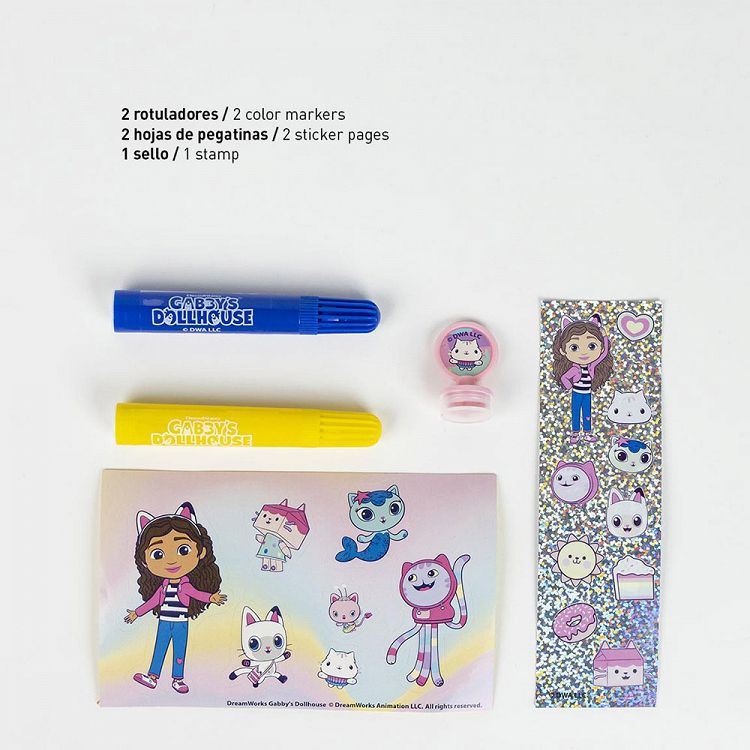 Colouring Stationery Set Box 26pcs GABBY´S DOLLHOUSE