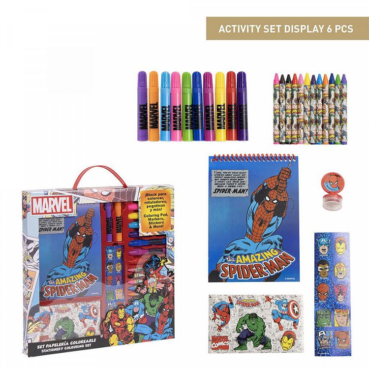 Colouring Stationery Set Box 26pcs MARVEL