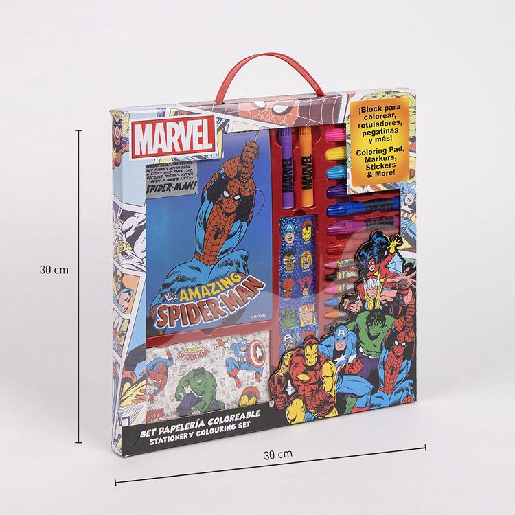 Colouring Stationery Set Box 26pcs MARVEL