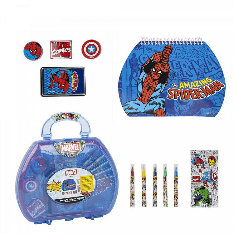 Colouring Stationery Set Briefcase 11pcs MARVEL