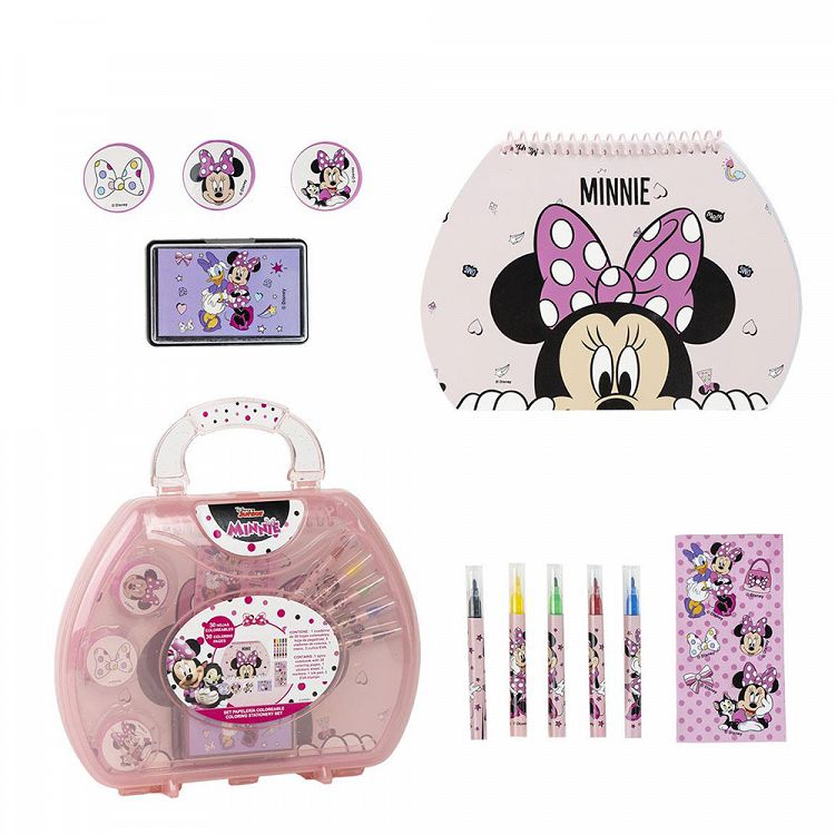 Colouring Stationery Set Briefcase 11pcs DISNEY Minnie