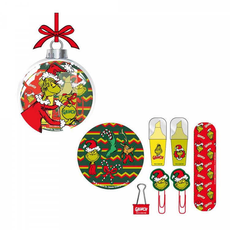 Christmas Ball with Stationery Gift-set GRINCH