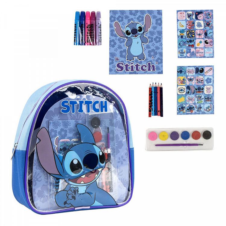 Backpack with Colouring Stationery Set of 20pcs DISNEY Lilo & Stitch