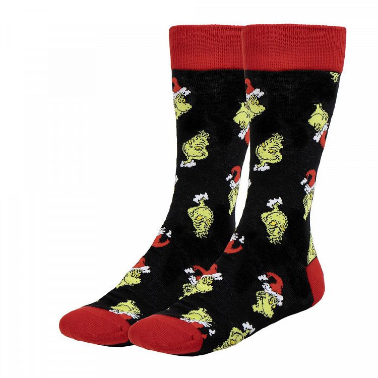 Mixed Cotton Socks GRINCH One Size 38/45 (3-pairs box)