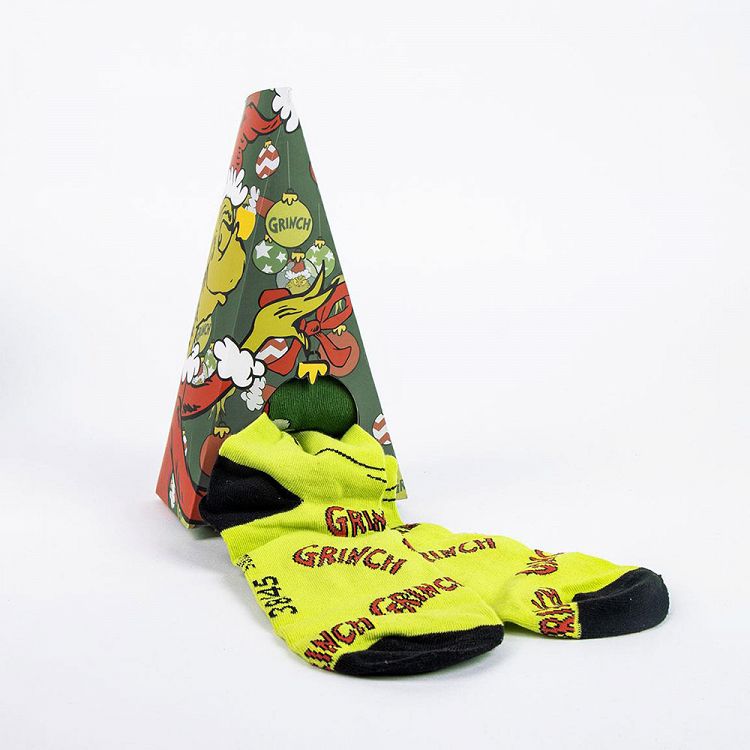 Mixed Cotton Socks GRINCH One Size 38/45 (3-pairs box)