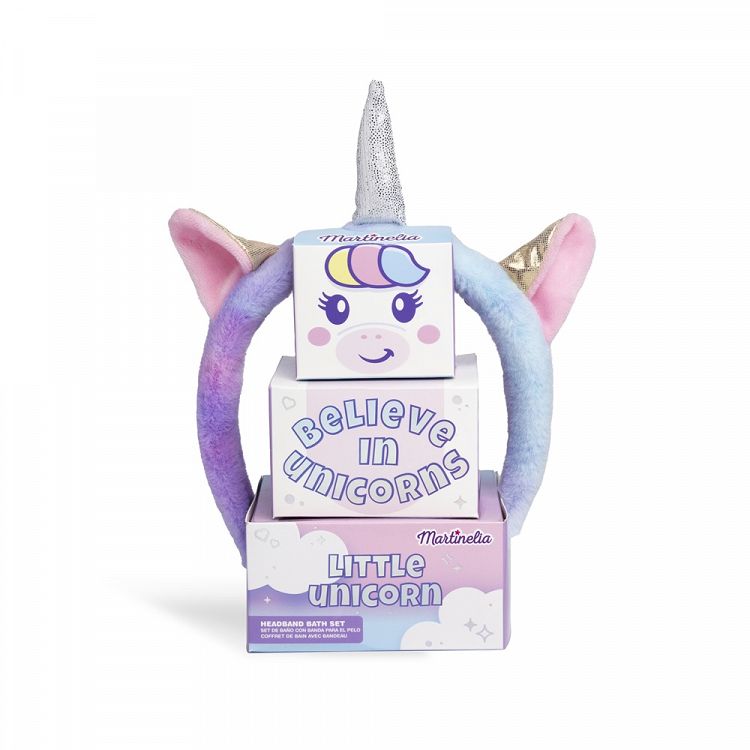 LITTLE UNICORN Bath Set with Bath Bombs, Shower Gel 50ml & Body Lotion 50ml