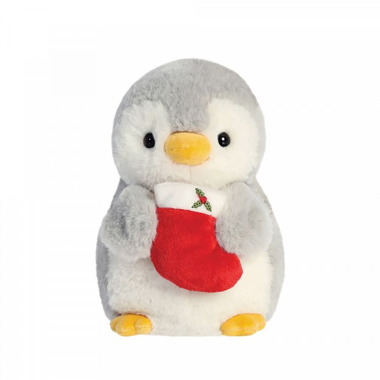 POM POM Plush Toy Penguin with Stocking 20cm/8in