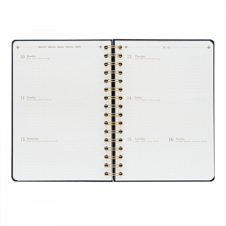 Hardcover Wire-O School Week to View Agenda 12 Months 2024/2025 15X21cm ASTRAL