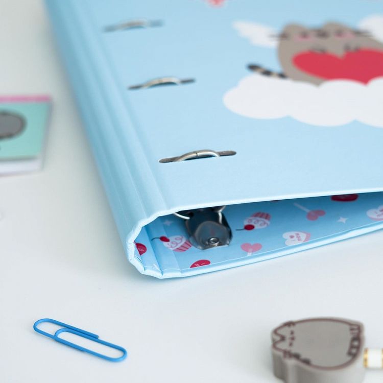 Premium 4 ring File Folder PUSHEEN PURRFECT LOVE Collection