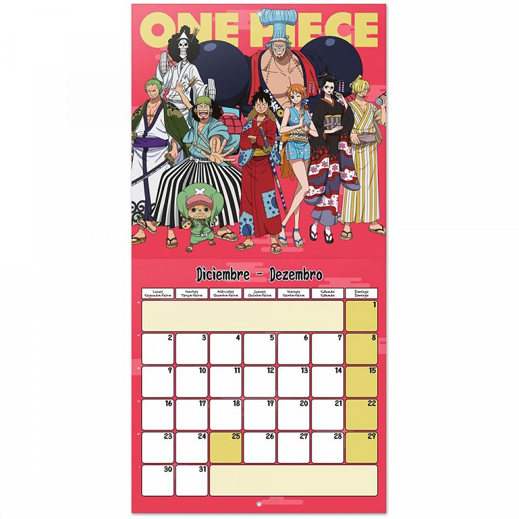 Wall Calendar 2024 30X30cm ONE PIECE Logigraf