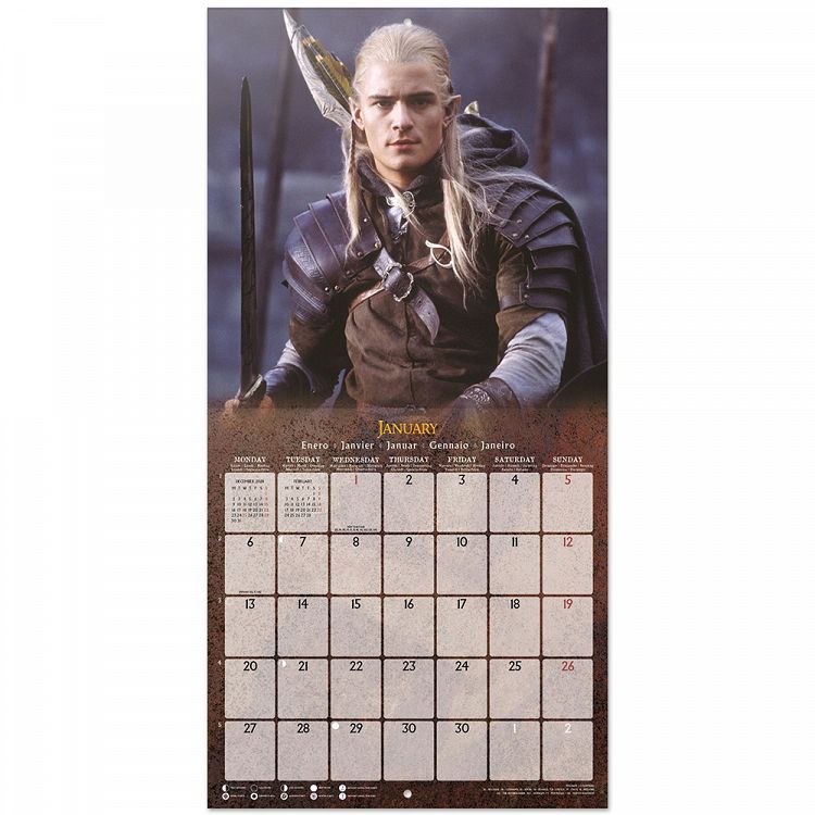 Wall Calendar 2025 30X30cm THE LORD OF THE RINGS