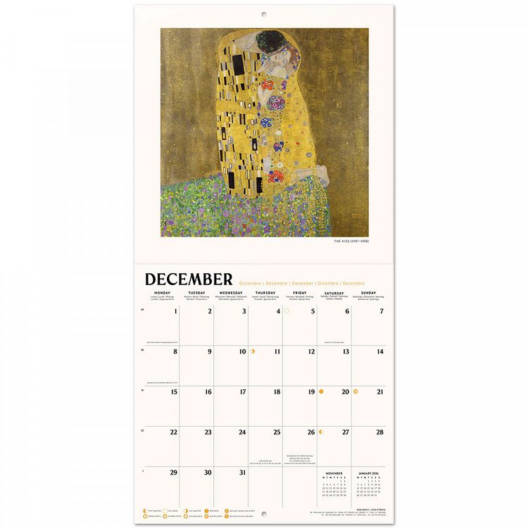 Wall Calendar 2025 30X30cm GUSTAV KLIMT