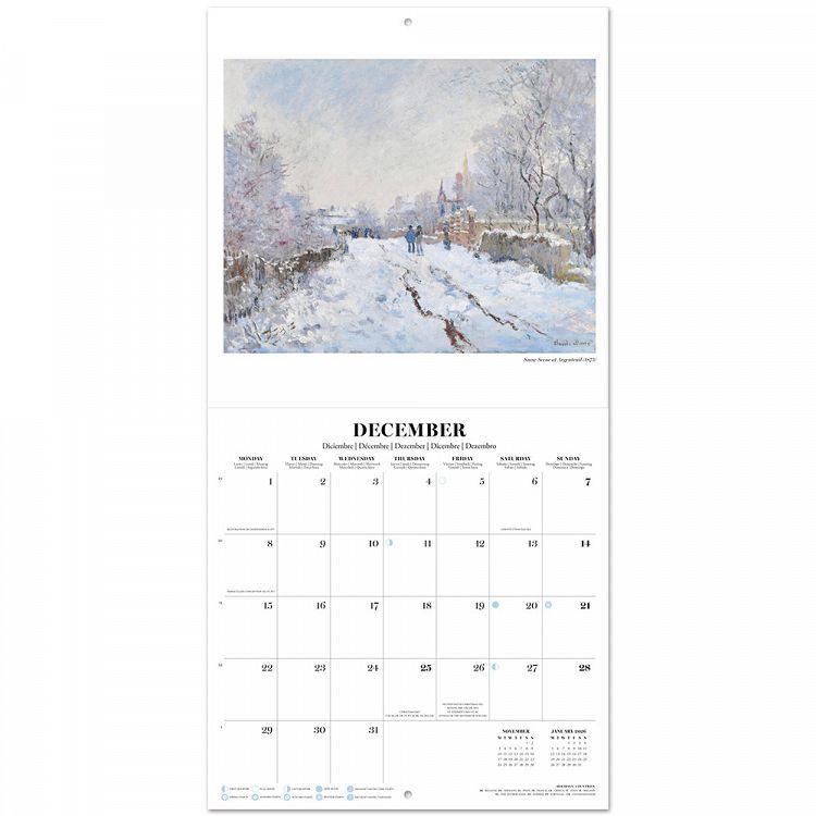 Wall Calendar 2025 30X30cm MONET