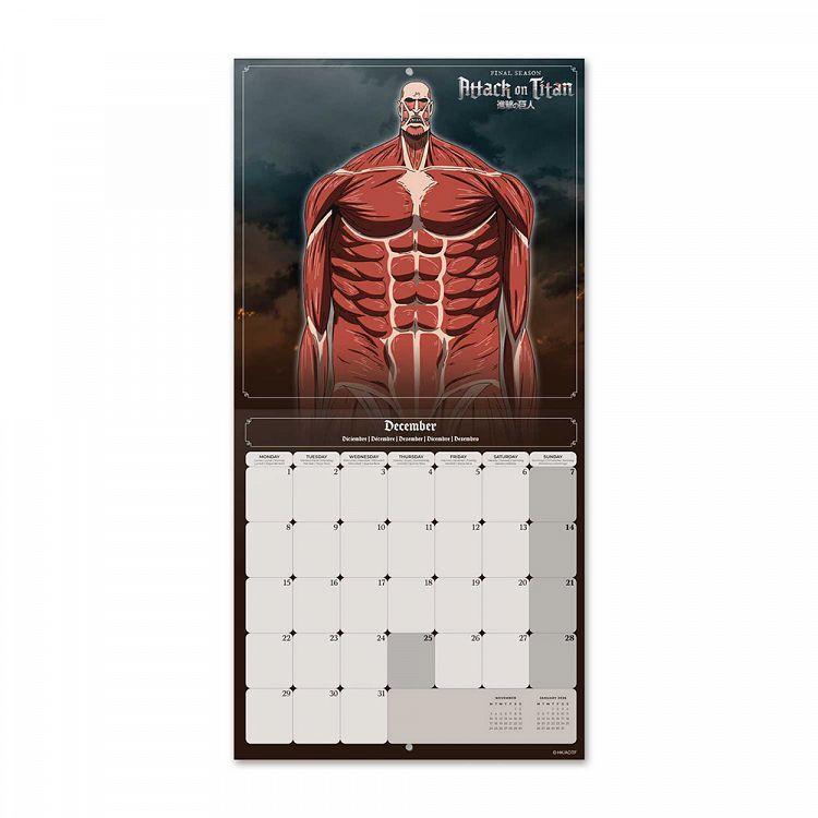 Wall Calendar 2025 30X30cm ATTACK ON TITAN