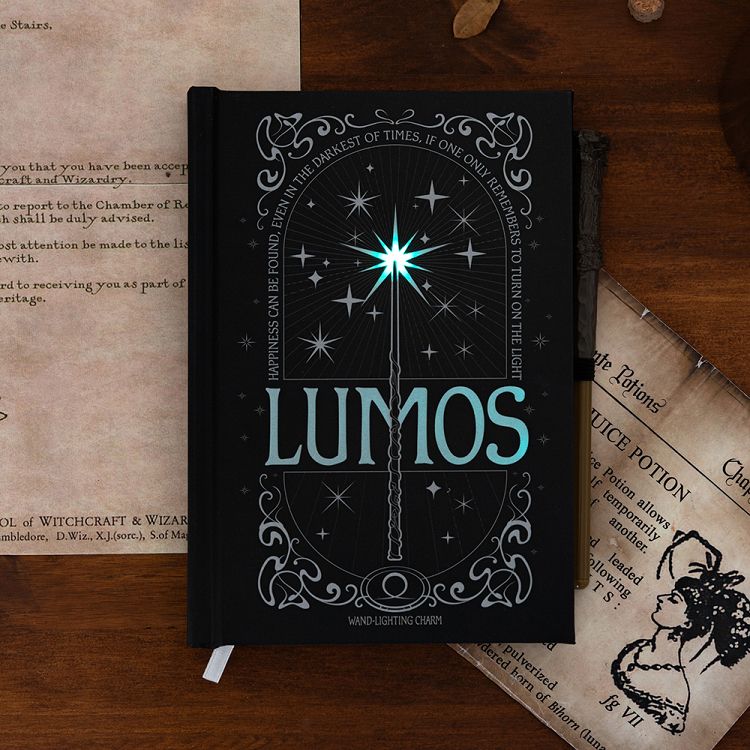 Premium Notebook A5 with Magic Wand-Pen HARRY POTTER Lumos Maxima