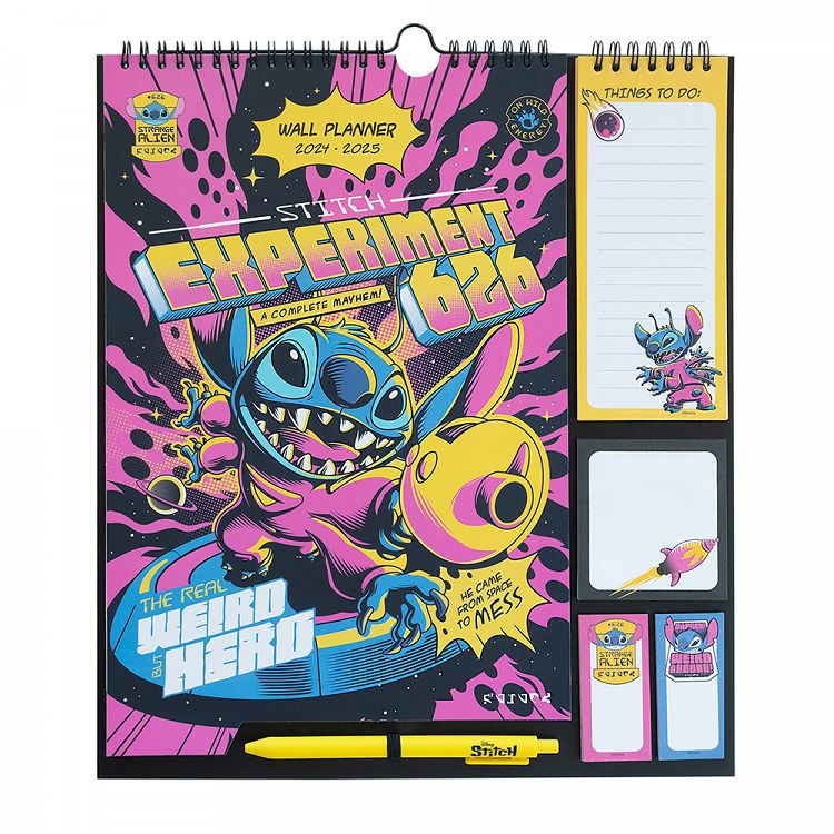 Wall Calendar/Planner 2024/2025 30X34cm DISNEY Lilo & Stitch