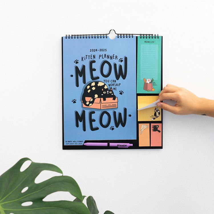 Wall Calendar/Planner 2024/2025 30X34cm MEOW MEOW