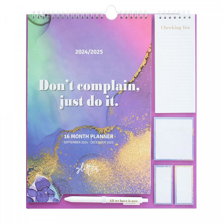 Wall Calendar/Planner 2024/2025 30X34cm GLITTER