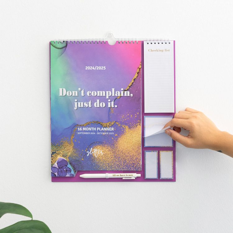 Wall Calendar/Planner 2024/2025 30X34cm GLITTER