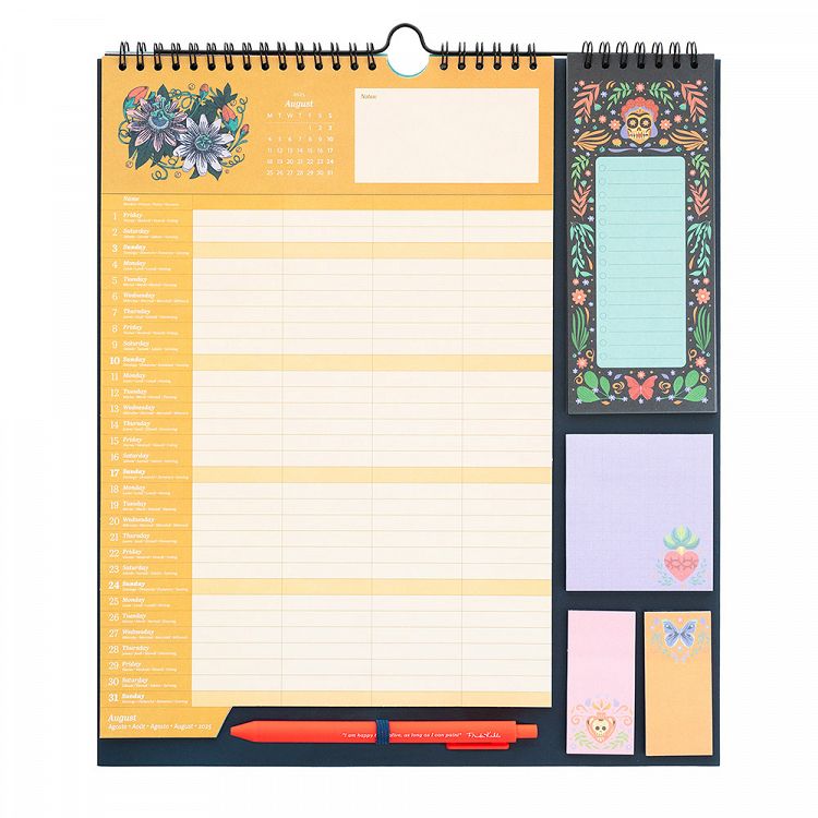 Wall Calendar/Planner 2024/2025 30X34cm FRIDA KAHLO