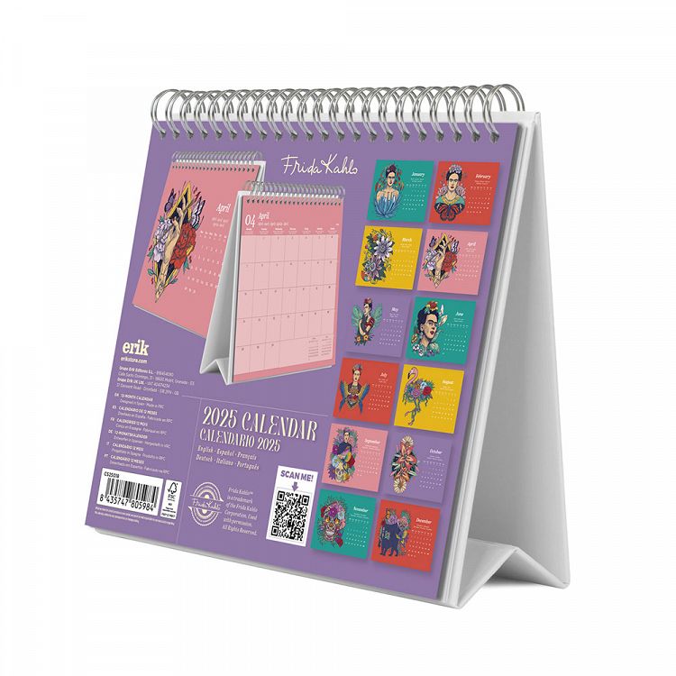 Deluxe Desk Calendar 2025 FRIDA KAHLO