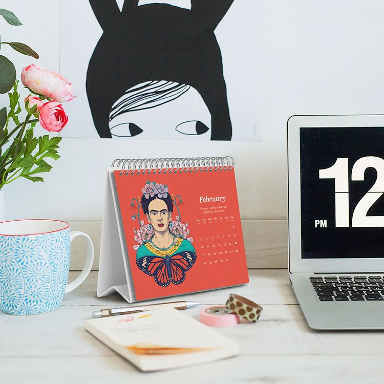 Deluxe Desk Calendar 2025 FRIDA KAHLO