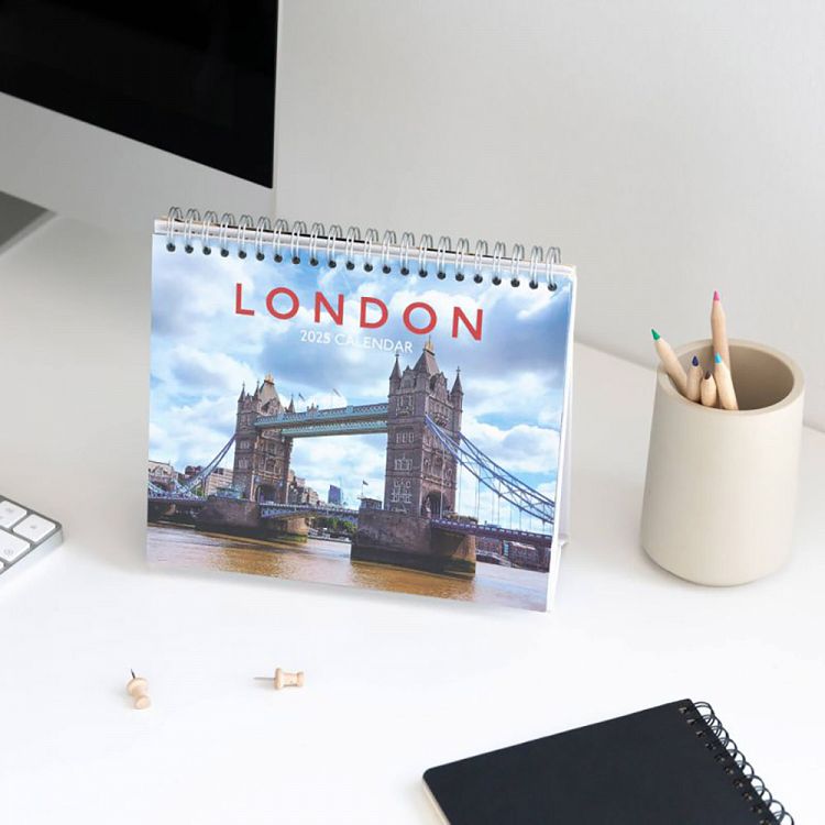 Deluxe Desk Calendar 2025 LONDON