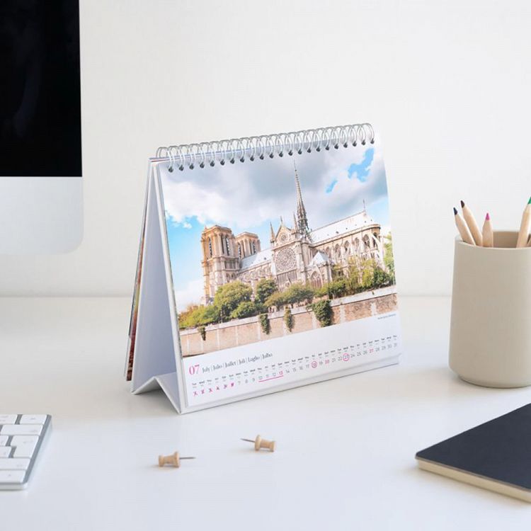 Deluxe Desk Calendar 2025 PARIS