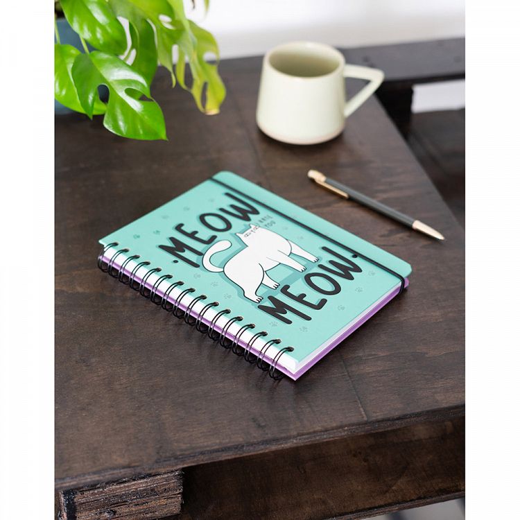 Notebook Hardcover Spiral A5/15X21 MEOW MEOW