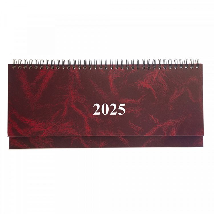 Weekly Planner 2025 30Χ13 Spiral Marble Burgundy