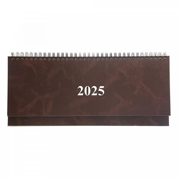 Weekly Planner 2025 30Χ13 Spiral Marble Brown