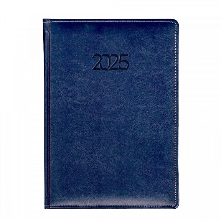 Daily Calendar Binded Indexed PU 2025 17Χ24 Blue