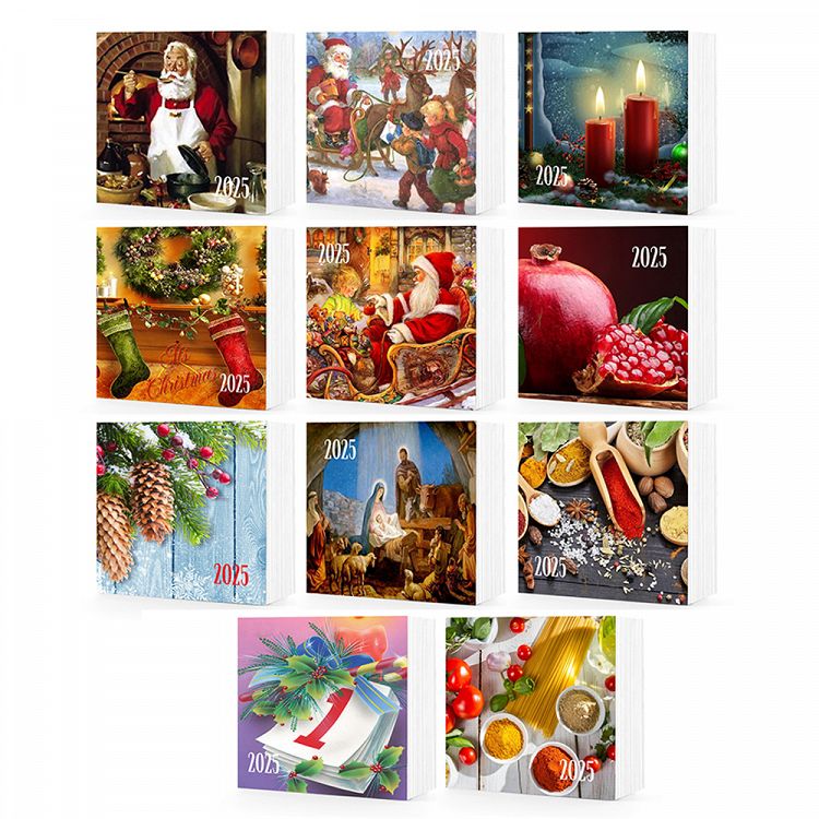 Wall Calendar 2025 Cooking 7x7 11 Designs Heat-sealed